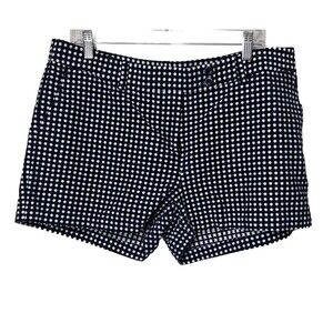 Vineyard Vines Shorts Womens 14 Navy Blue White Polka Dot Chino Day Boat